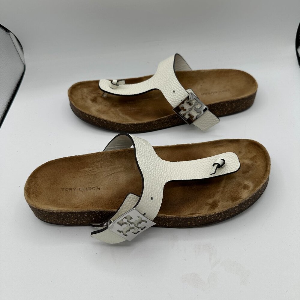 Tory Burch Mellow T-Strap Sandal White Women's 10